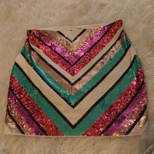 Express sequenced mini skirt